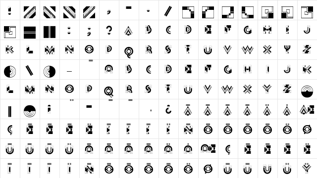 DecoInitials Regular font glyphpreview