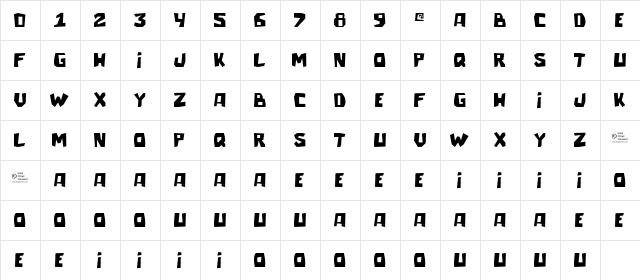 talacha Regular font glyphpreview