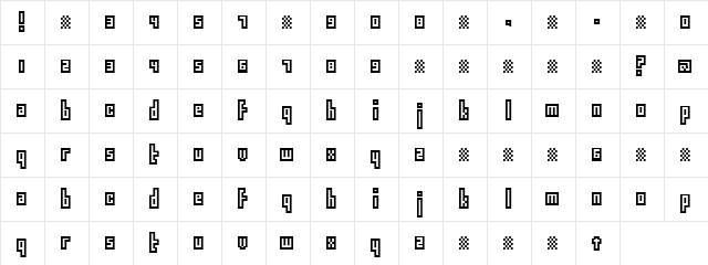 epimodemic Regular font glyphpreview