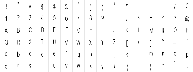 Nest normal font glyphpreview