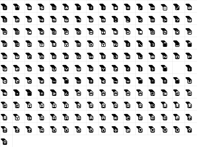 SushiRegular Regular font glyphpreview