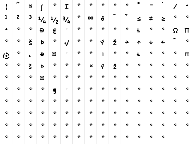 Roice-BoldSCExpert Regular font glyphpreview