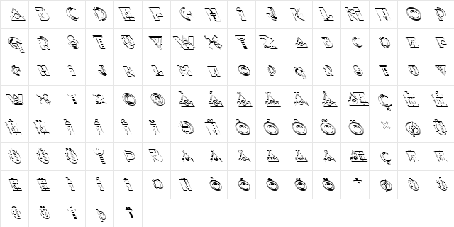 FZ UNIQUE 36 HOLLOW LEFTY Normal font glyphpreview