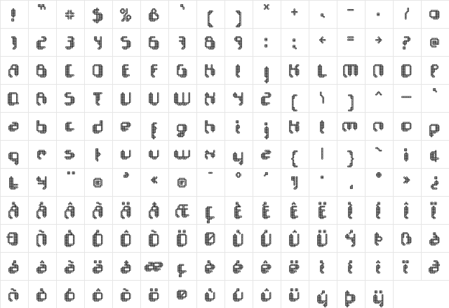 Chemo BubbleDot font glyphpreview