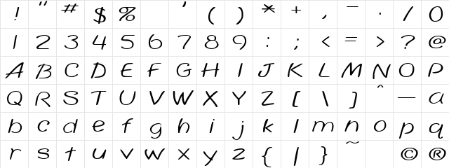 SimplicityExtended Regular font glyphpreview