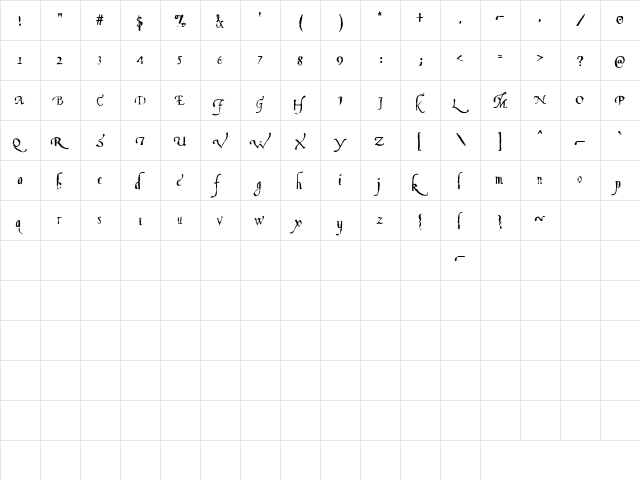 CK Venezia Regular font glyphpreview