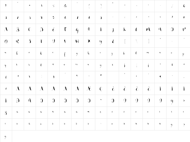 So Lovely Regular font glyphpreview