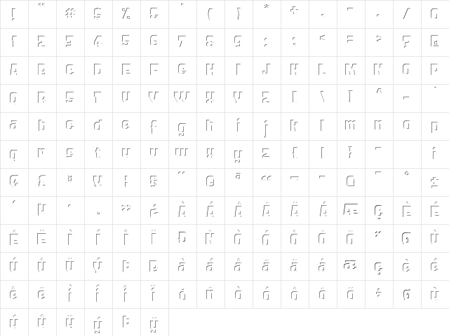 FROS BOLD Inner Regular font glyphpreview