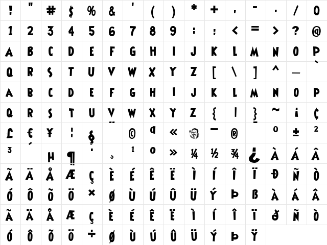 Shermlock Regular font glyphpreview
