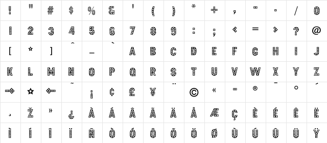 Showtime-Normal Regular font glyphpreview