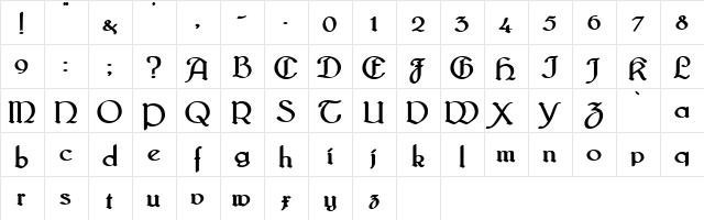 Bridgnorth Bold font glyphpreview