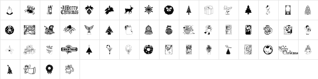 ChristmasTime Regular font glyphpreview