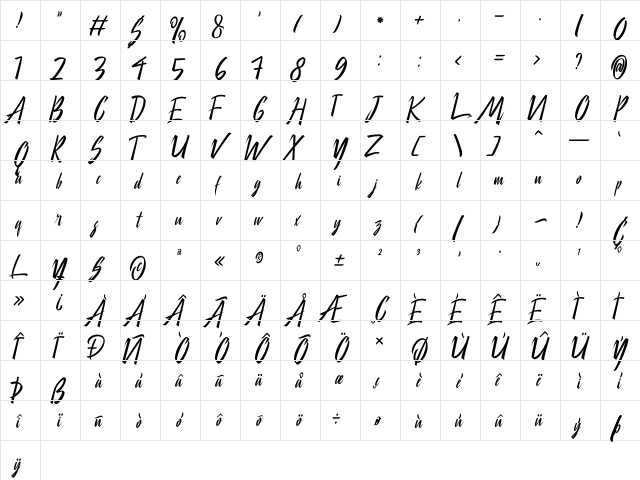 City Of Panonama Regular font glyphpreview