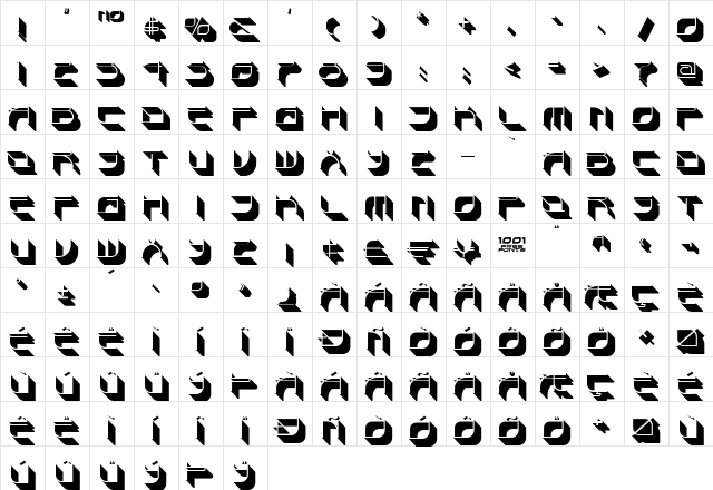 Spondulix NF Regular font glyphpreview