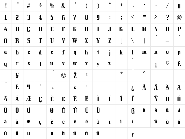 Eden Bold Regular font glyphpreview