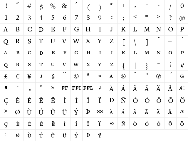 FreightText MediumSC font glyphpreview