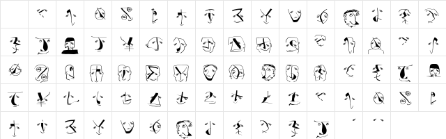 AnalphabetismBats Regular font glyphpreview