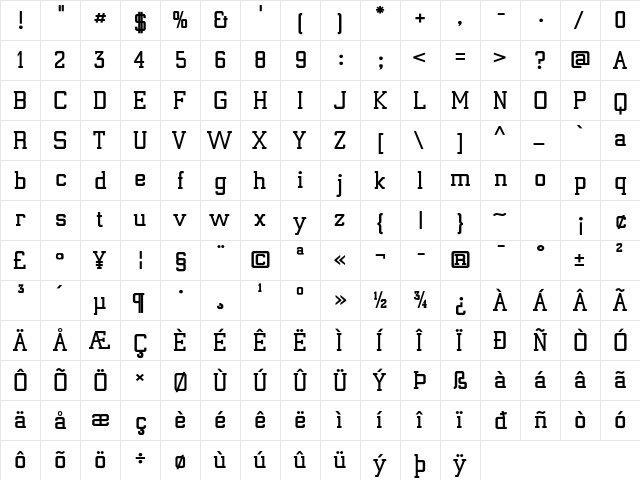 Electrum ADF Exp Bold font glyphpreview