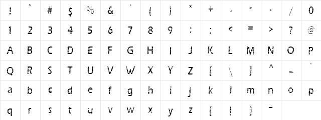 Dark Rooms Regular font glyphpreview