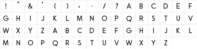 Robusta Sans Demo Regular font glyphpreview