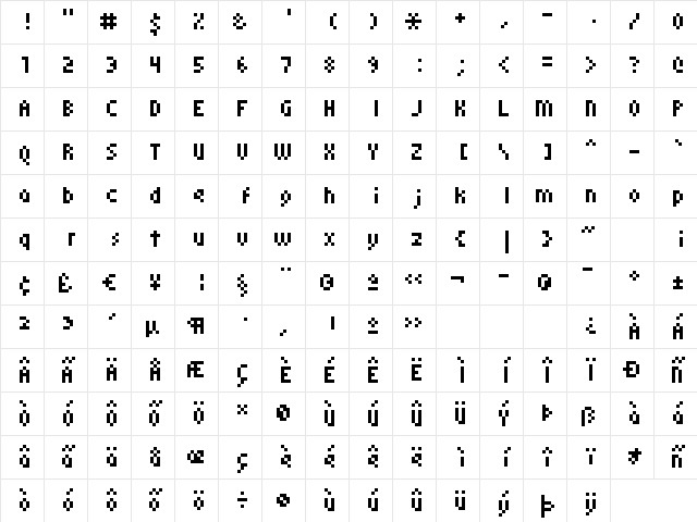 monoeger 05_56 Regular font glyphpreview