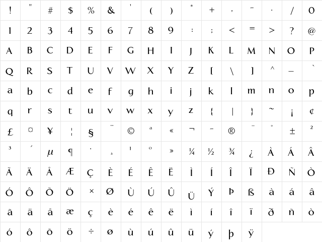 Aperto SemiBold Regular font glyphpreview