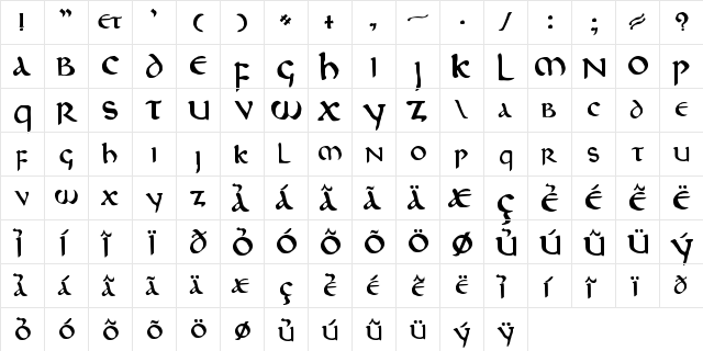 de re publica Regular font glyphpreview