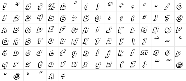 CCSmashOpen Regular font glyphpreview
