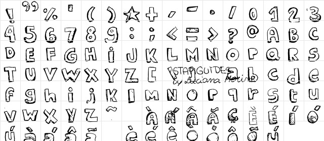 STARGUIDES Regular font glyphpreview