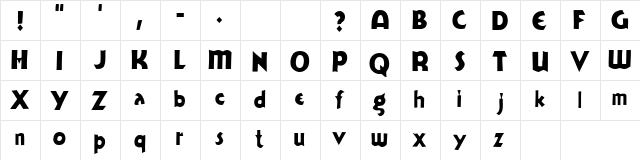 Tijuana Bible Regular font glyphpreview