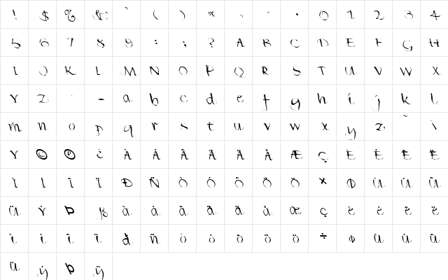 FZ WARPED 35 LEFTY Normal font glyphpreview