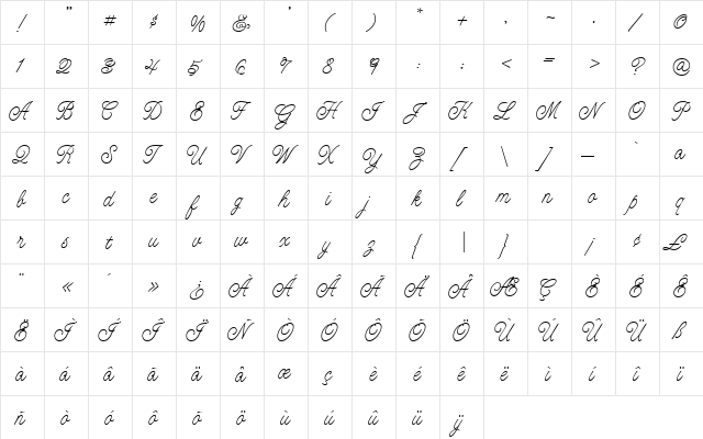 CAC Lasko Even Weight Regular font glyphpreview