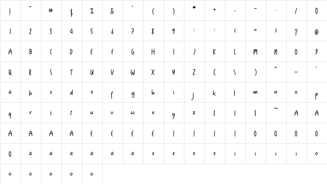 kidson Regular font glyphpreview