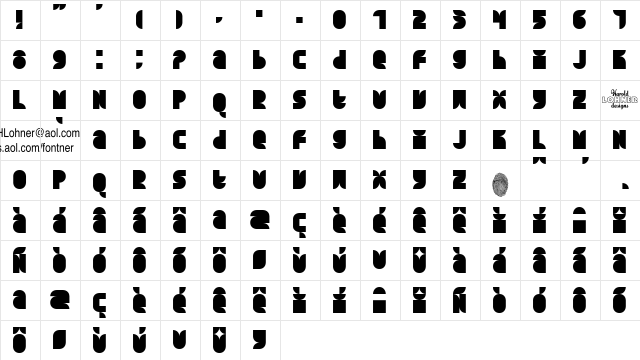 Quarterround Solid font glyphpreview