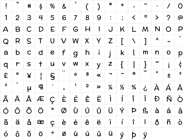 McLaren Regular font glyphpreview