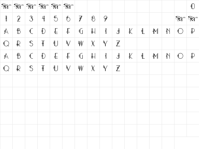 stardust06 Regular font glyphpreview
