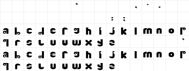 Too Bold Regular font glyphpreview