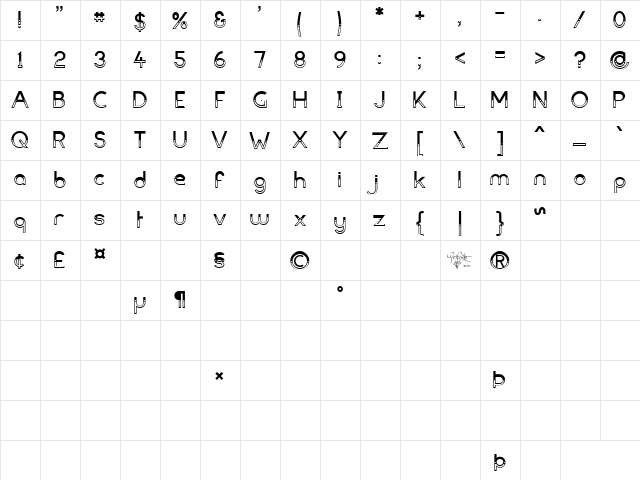 Dark Bastion Regular font glyphpreview
