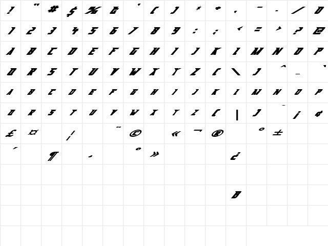 Abberancy Regular font glyphpreview