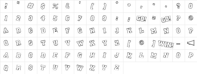 Sleeping Beauty Regular font glyphpreview