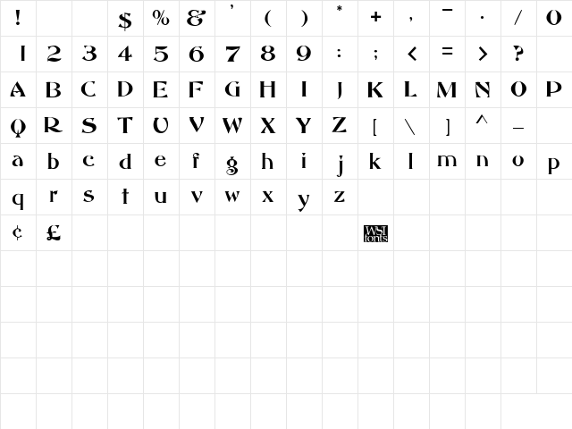 Omneco Regular font glyphpreview