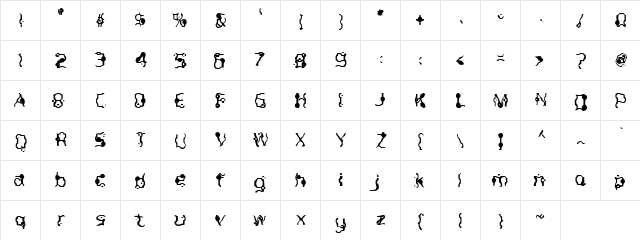 Fiddle Regular font glyphpreview
