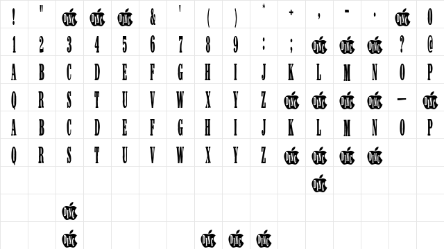 FreshFishSpecial Regular font glyphpreview