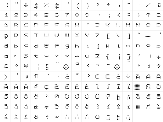 Semafor Regular font glyphpreview