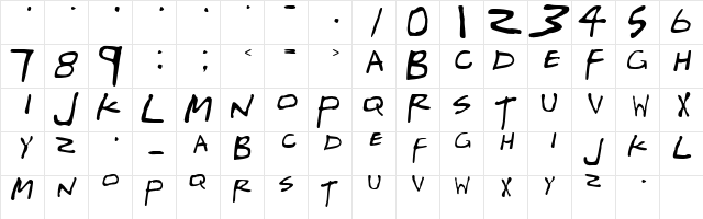 Friends Regular font glyphpreview