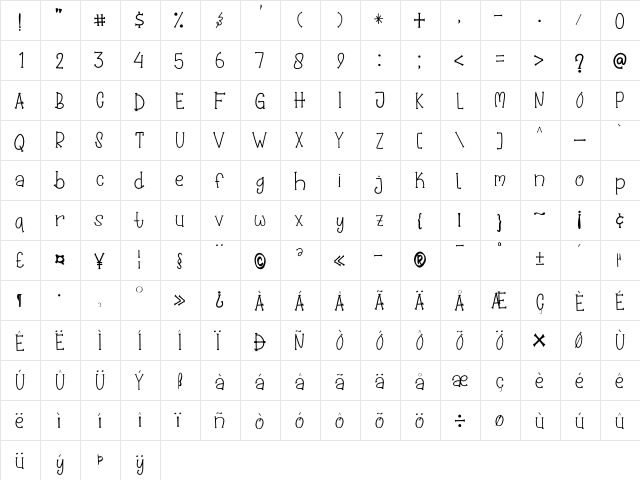 Pumpkin Jack Regular font glyphpreview