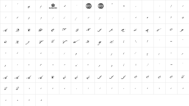 OLHO DE BOI Regular font glyphpreview