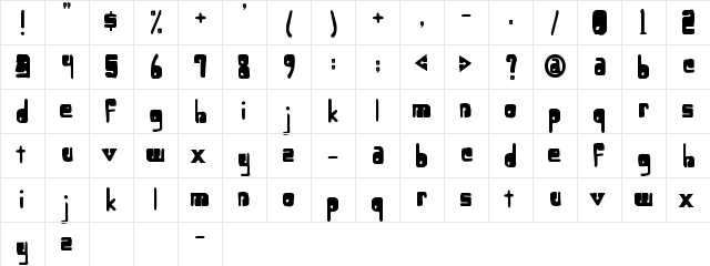 Lower-optic Fibercase Regular font glyphpreview