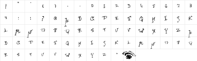 Skirt And Trousers Regular font glyphpreview