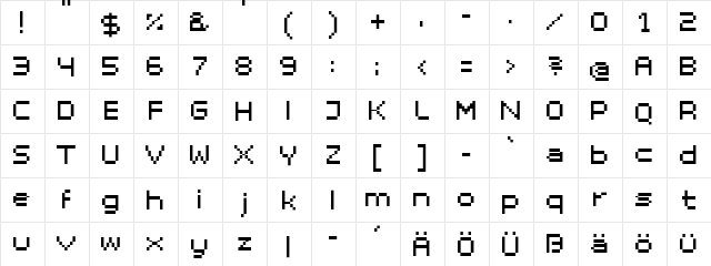 Superhelio Regular font glyphpreview